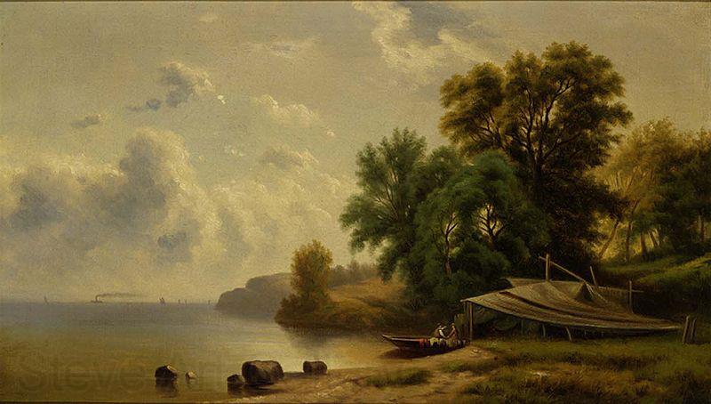 Robert Scott Duncanson Landscape with Campsite Norge oil painting art